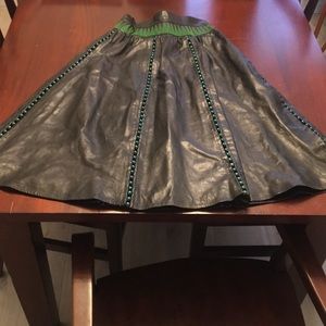 Vintage leather skirt